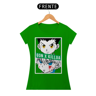 Nome do produto T-shirt Feminino HXH Gon x Killua