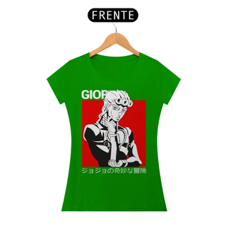 Nome do produto T-shirt Feminino JoJo's Bizarre Adventure Giorno Giovanna