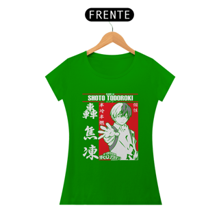 Nome do produto T-shirt Feminino My Hero Shoto Todoroki