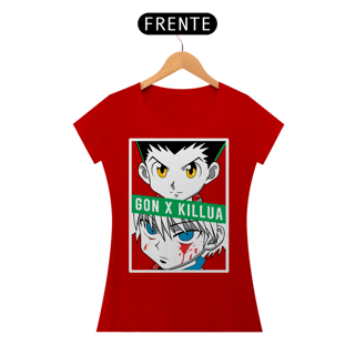 Nome do produto T-shirt Feminino HXH Gon x Killua