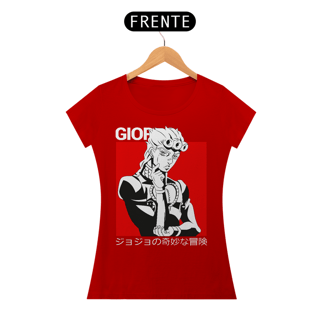 Nome do produto T-shirt Feminino JoJo's Bizarre Adventure Giorno Giovanna