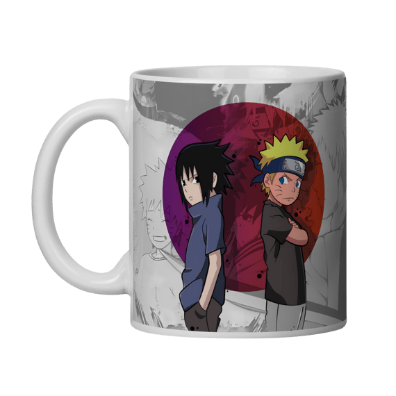 Caneca Naruto e Sasuke Naruto Clássico 