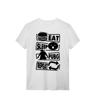 Nome do produto T-shirt Premium Unissex Eat Sleep Pubg Repeat