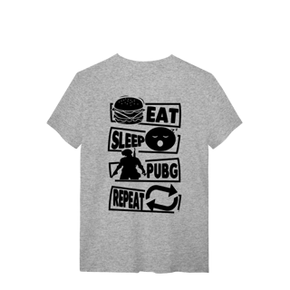 Nome do produto T-shirt Premium Unissex Eat Sleep Pubg Repeat