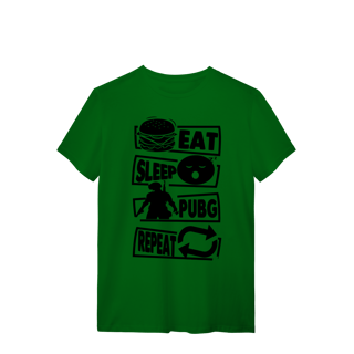 Nome do produto T-shirt Premium Unissex Eat Sleep Pubg Repeat
