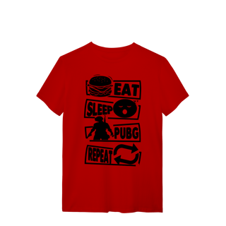 Nome do produto T-shirt Premium Unissex Eat Sleep Pubg Repeat