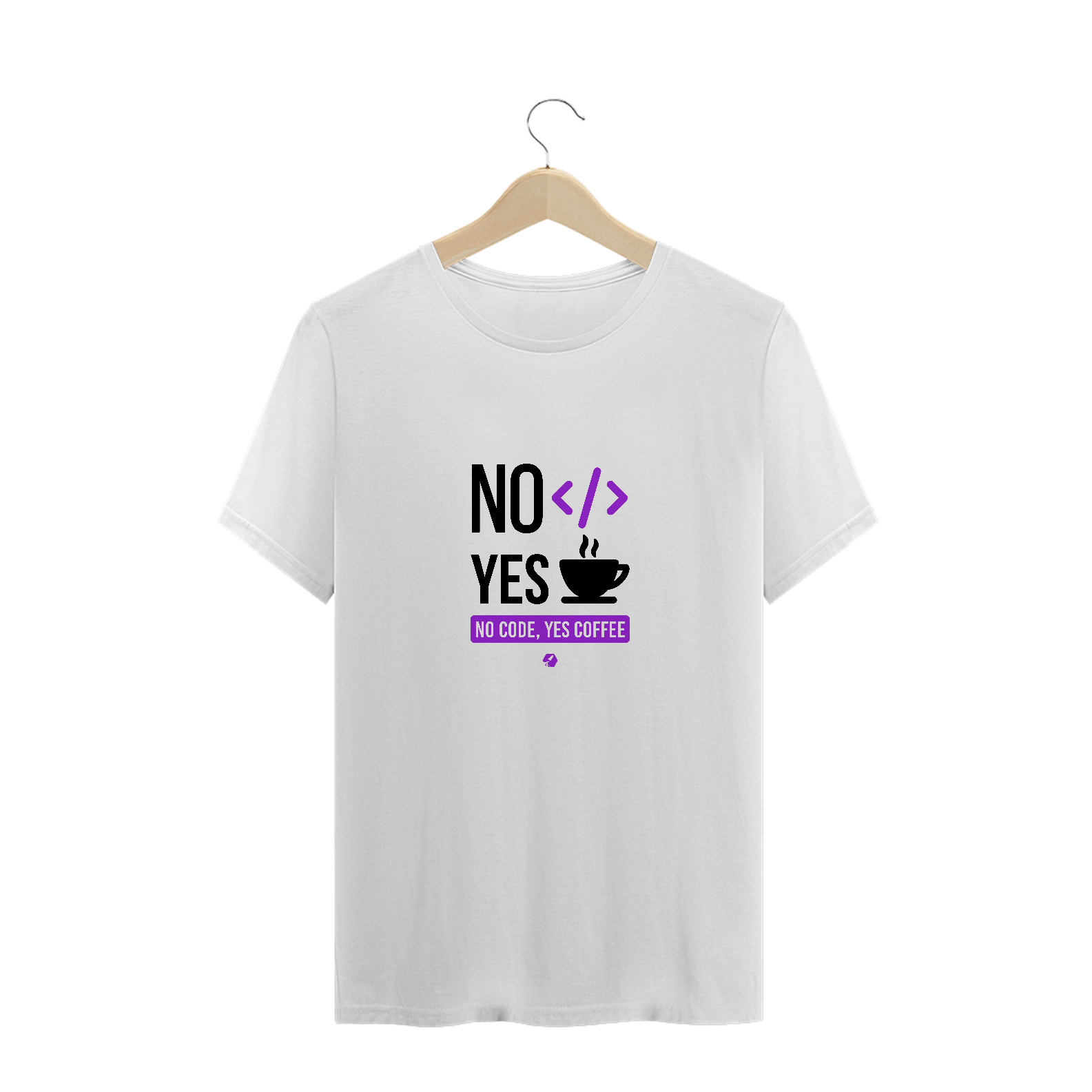 Camiseta Plus Size No Code Yes Coffee 