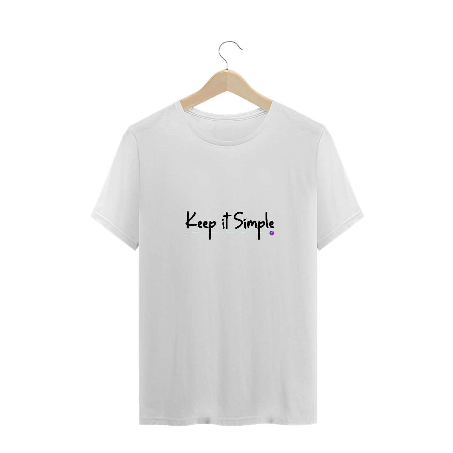 Camiseta Plus Size Keep It Simple Branca 