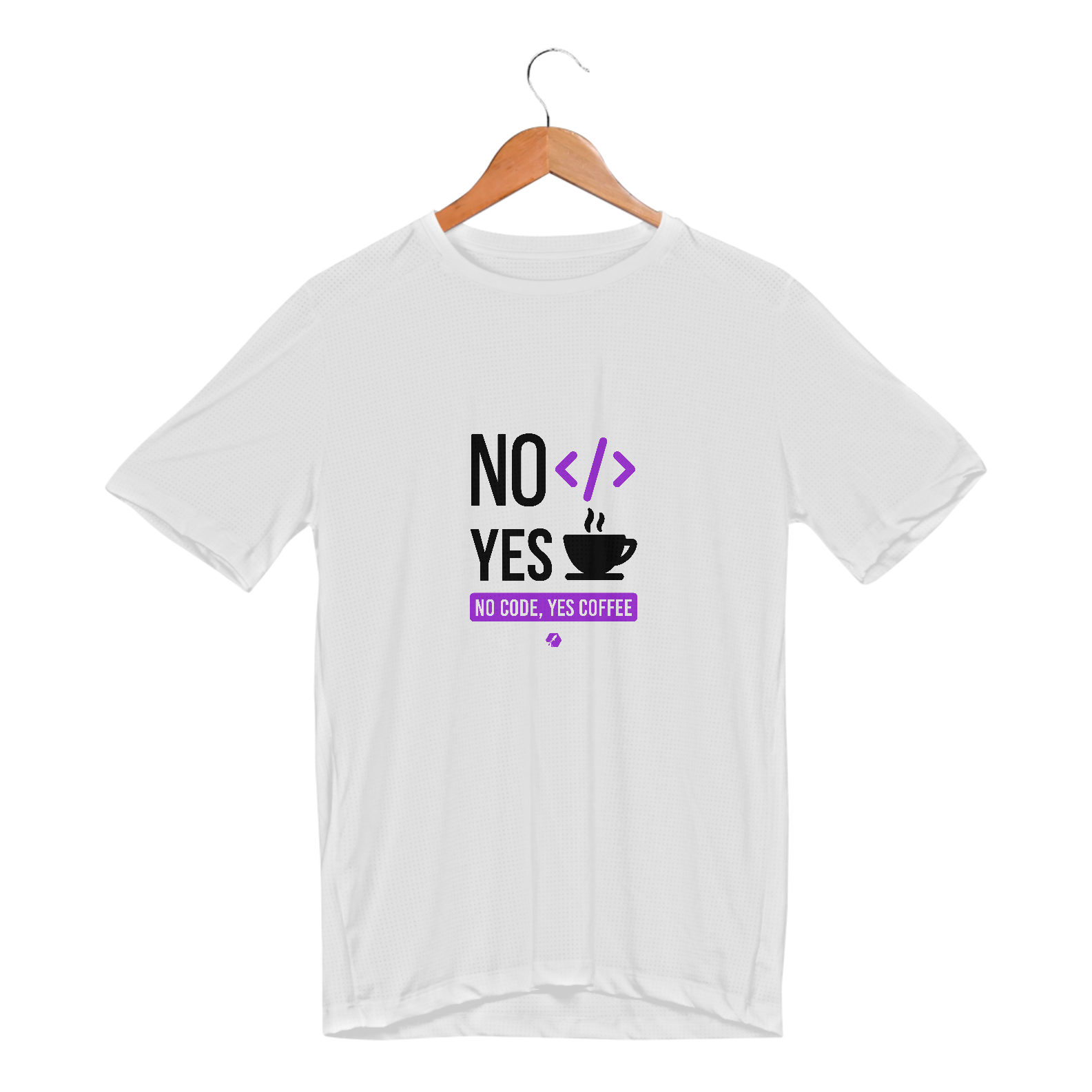 Camiseta Sport Dry UV No Code Yes Coffee Branca