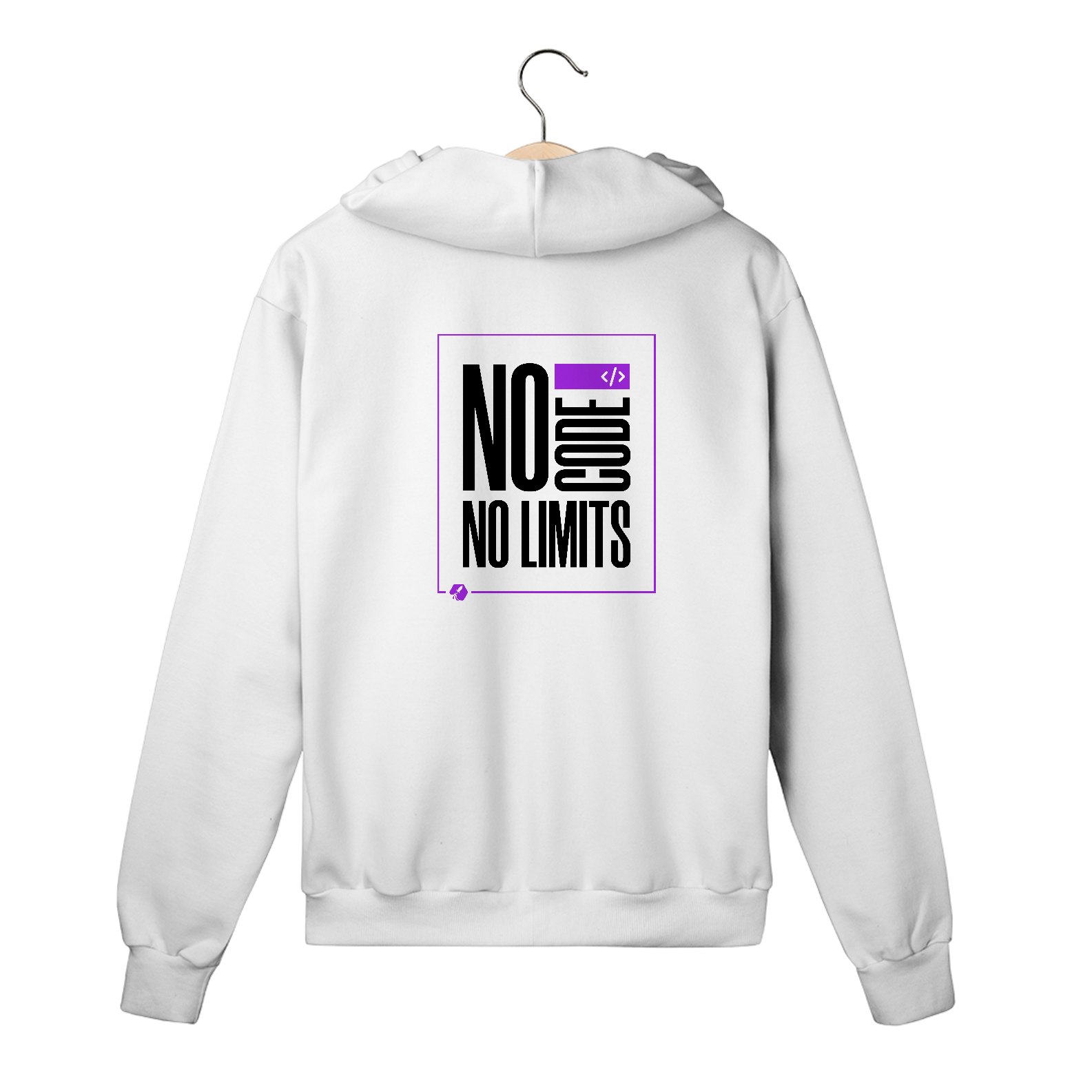 Moletom com zíper No Code No Limits Branco