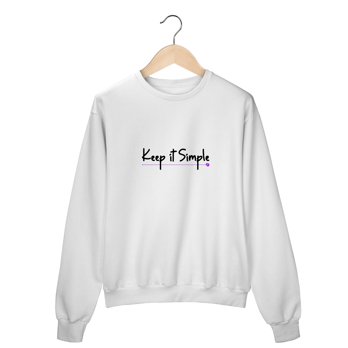 Nome do produto: Moletom Fechado Keep It Simple Branco