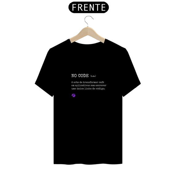 Camiseta Prime No Code Dicionário Preta