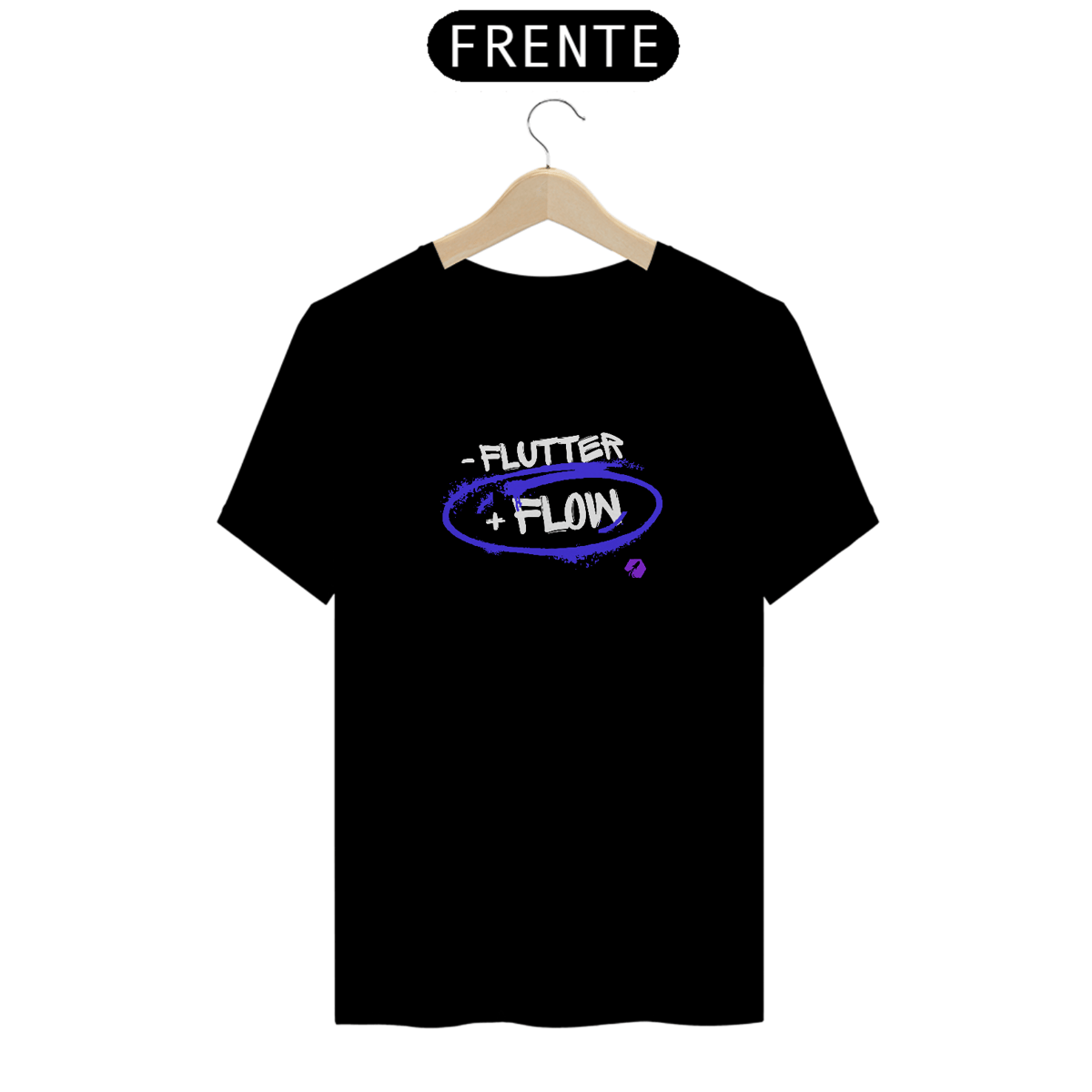 Nome do produto: Camiseta Pima Menos Flutter Mais Flow Preta