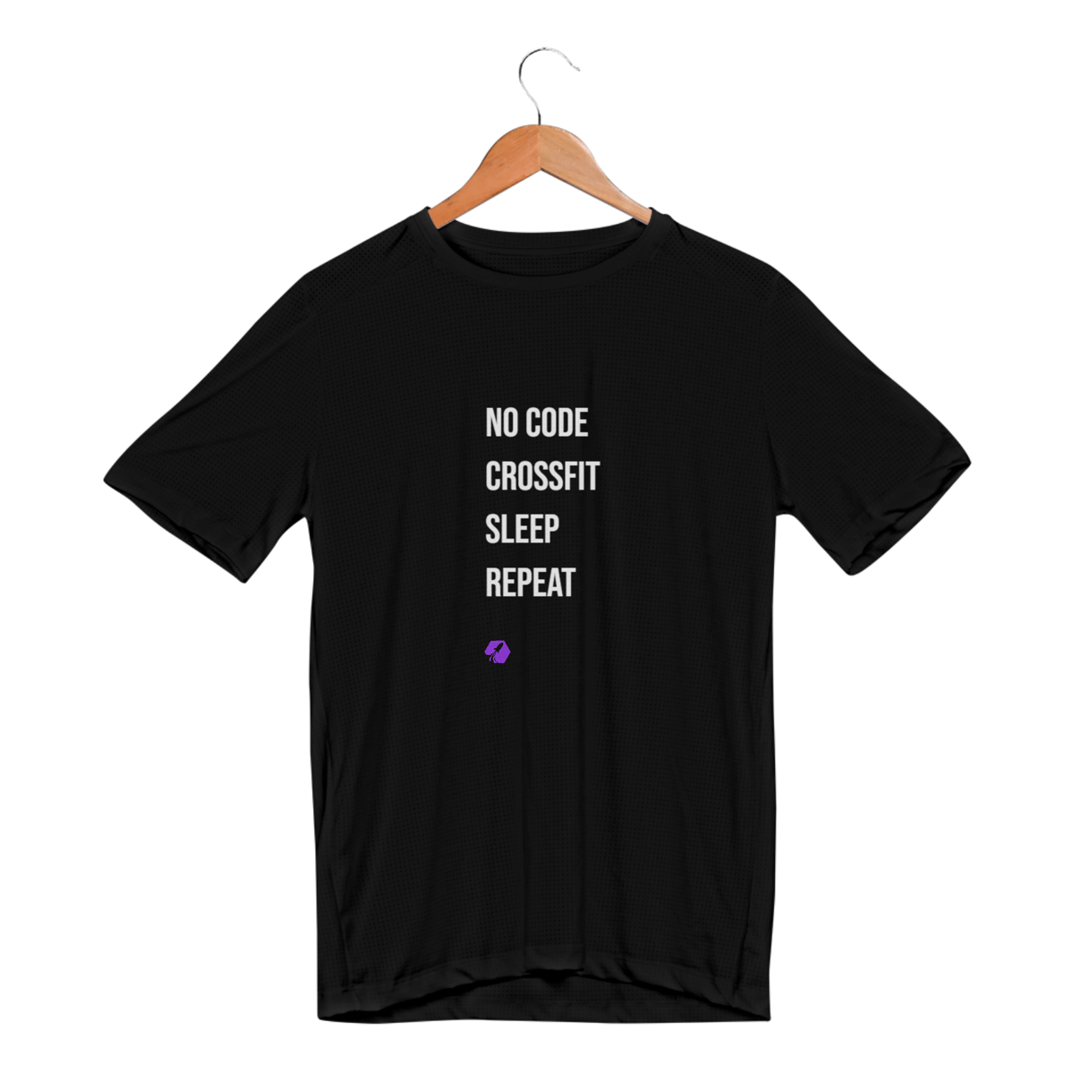 Nome do produto: Camiseta Sport Dry UV - No Code Crossfit (Escura)