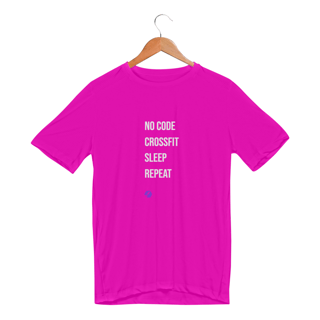 Nome do produto Camiseta Sport Dry UV - No Code Crossfit (Escura)