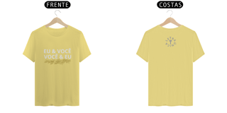 Nome do produto Camiseta Estonada Letra Única Mensagem Eu & Você Você & Eu