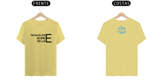 Nome do produto Camiseta Estonada Letra Unica Mensagem Desacelere Respire Relaxe