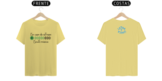 Nome do produto Camiseta Estonada Letra Unica Mensagem Em Caso de Estresse Escute Música