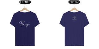 Nome do produto Camiseta Prime Letra Única Mensagem Paz