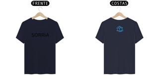 Nome do produto Camiseta Prime Letra Unica Mensagem Sorria