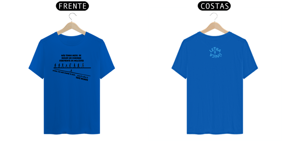 Camiseta Prime Letra Unica Mensagem Não Tenha Medo