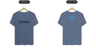 Nome do produto Camiseta Estonada Letra Unica Mensagem Sorria
