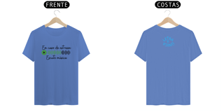 Nome do produto Camiseta Estonada Letra Unica Mensagem Em Caso de Estresse Escute Música