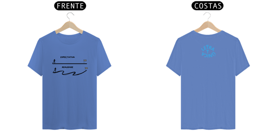 Camiseta Estonada Letra Unica Mensagem Expectativa Realidade