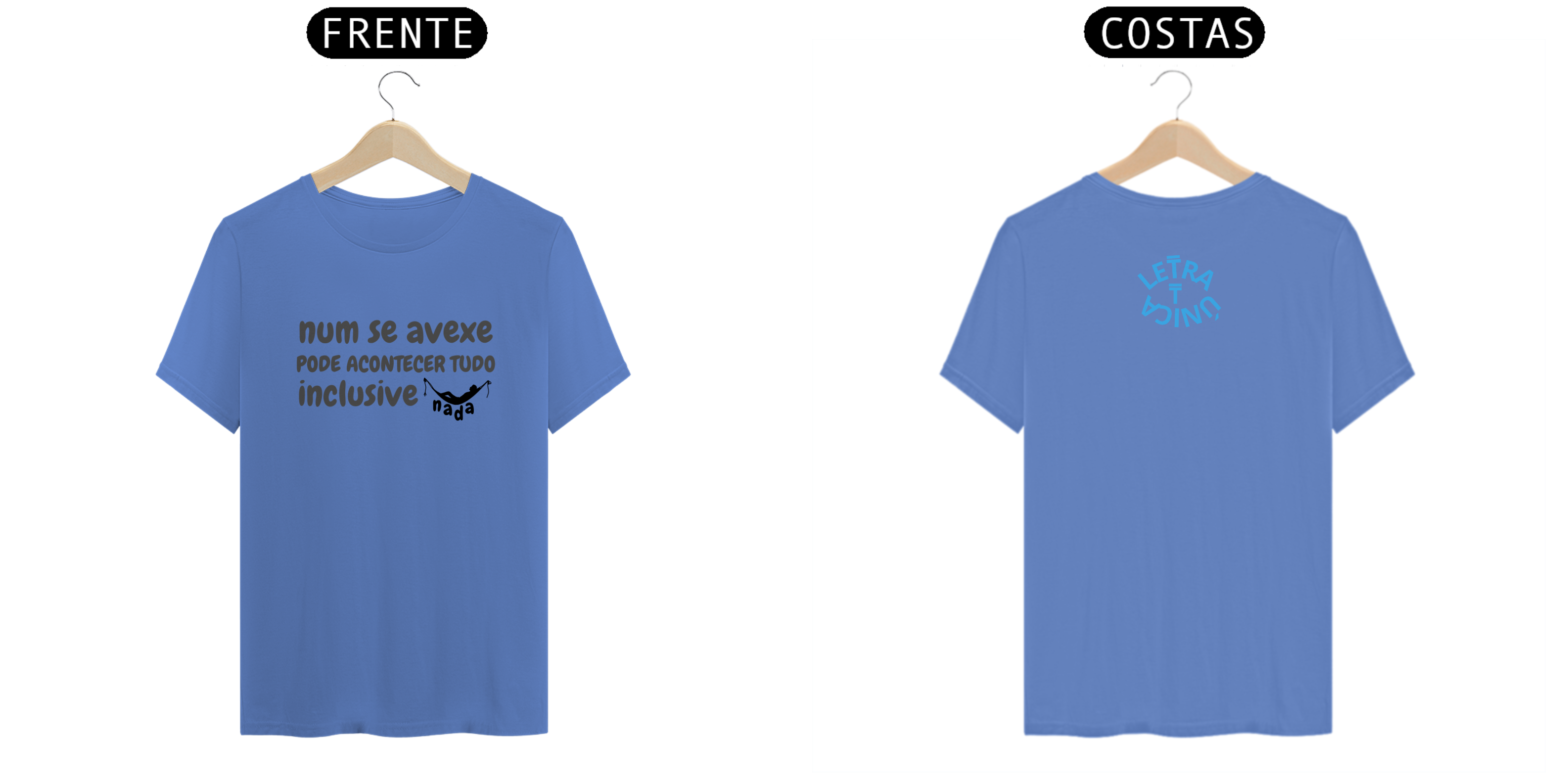Camiseta Estonada Letra Unica Baianidade Num Se Avexe Pta