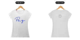 Nome do produto Baby Look Prime Letra Única Mensagem Paz