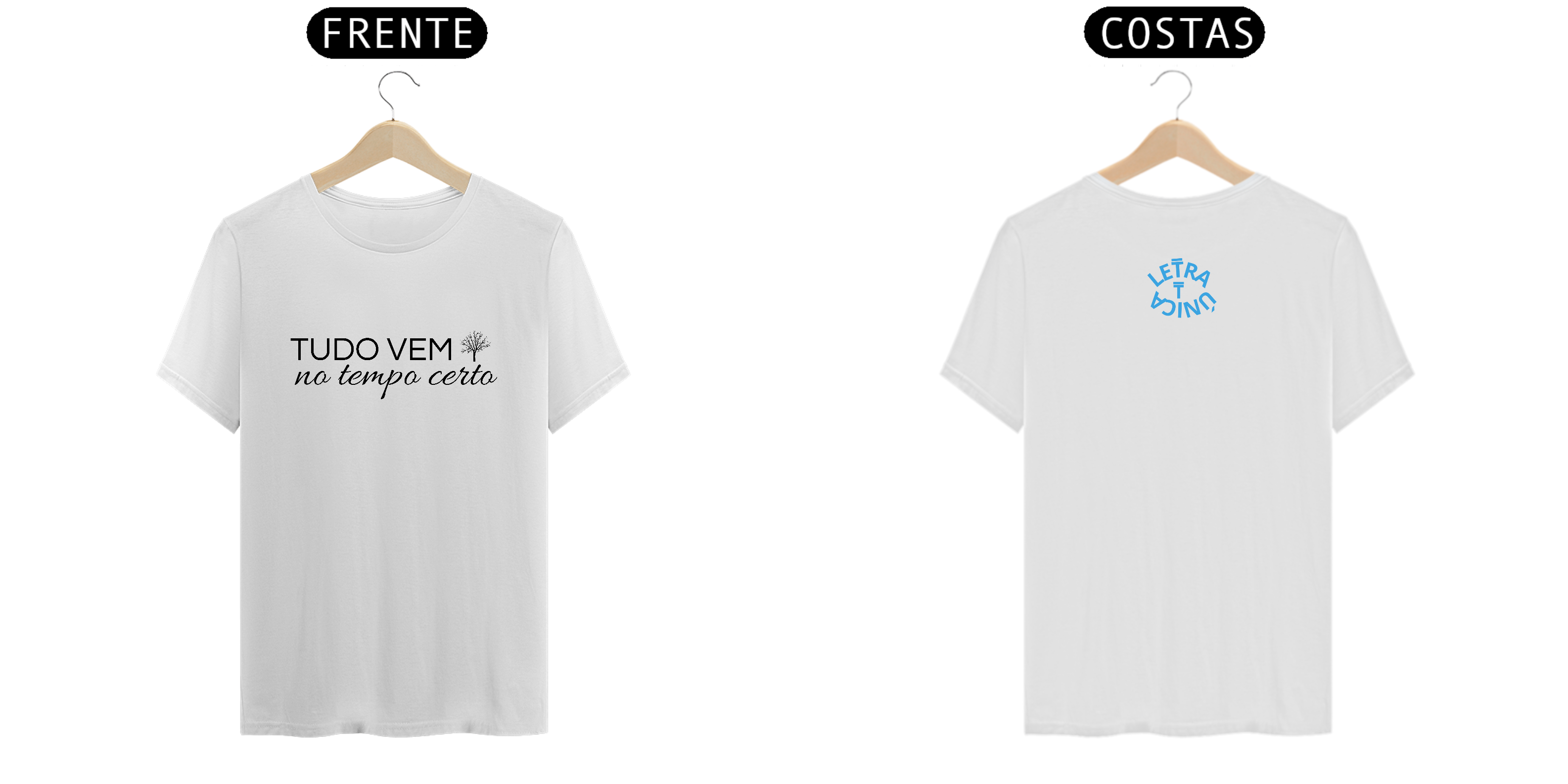 Camiseta Prime Letra Unica Mensagem Tudo Vem no Tempo Certo