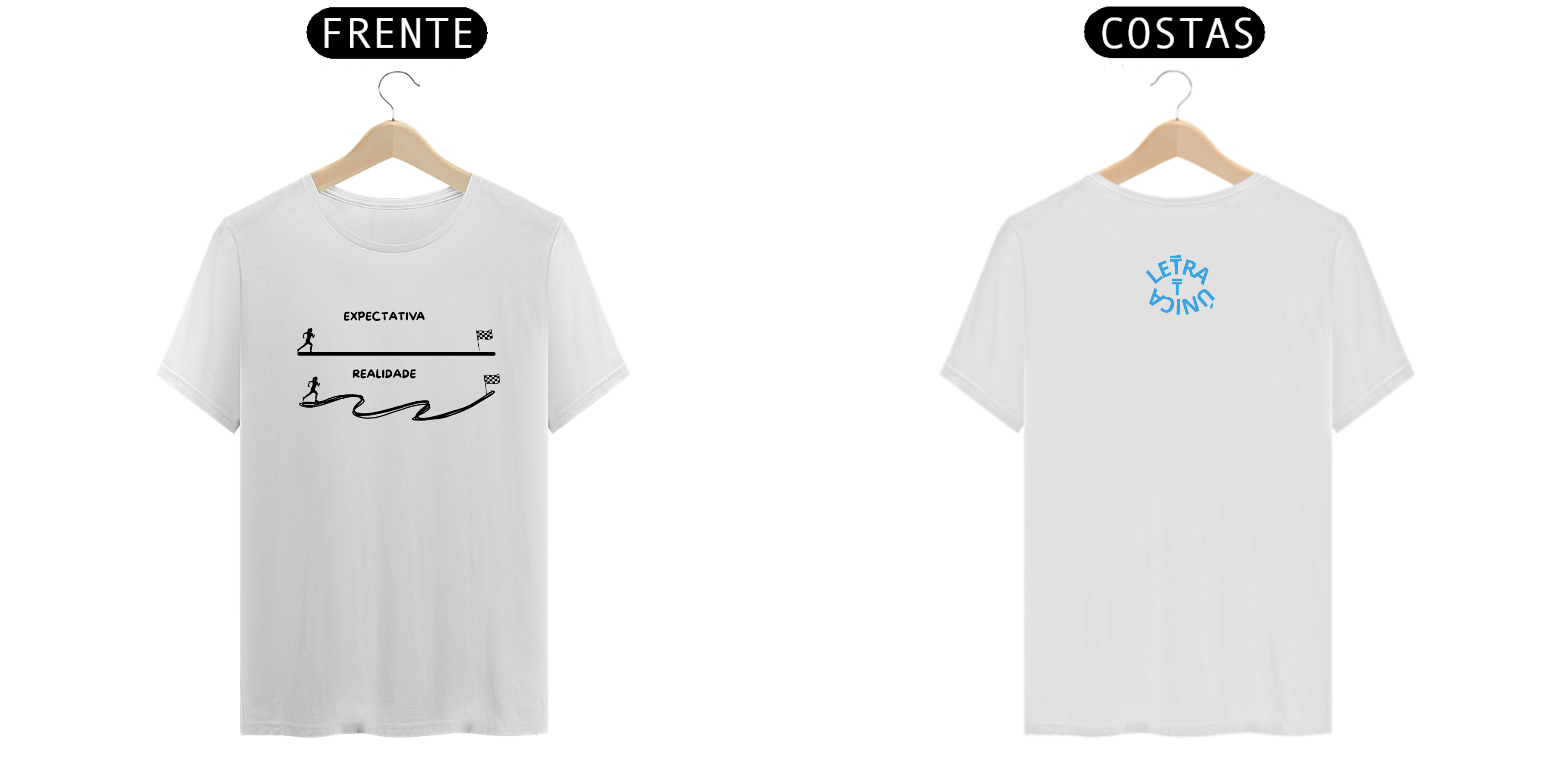 Camiseta Prime Letra Unica Mensagem Expectativa Realidade F
