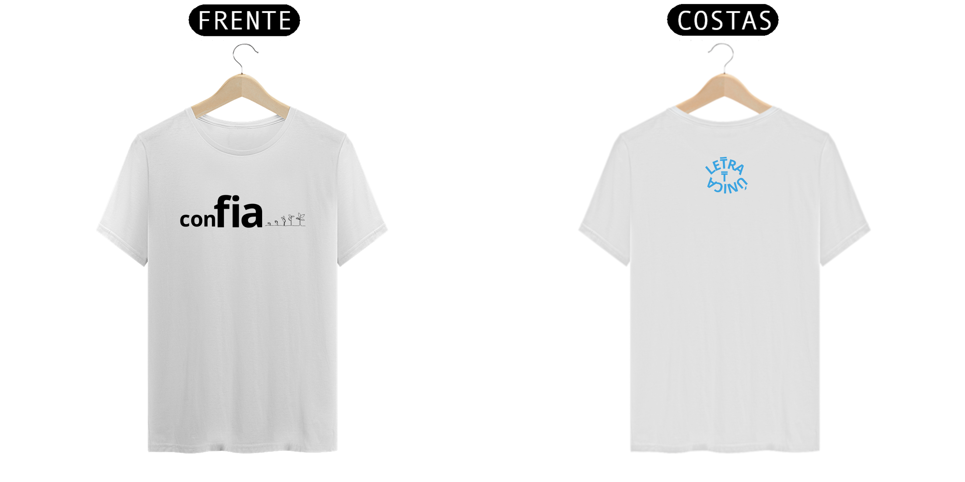 Camiseta Prime Letra Unica Mensagem Confia