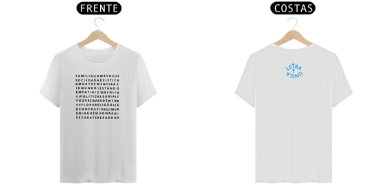 Camiseta Prime Letra Unica Engajamento Caça Palavra