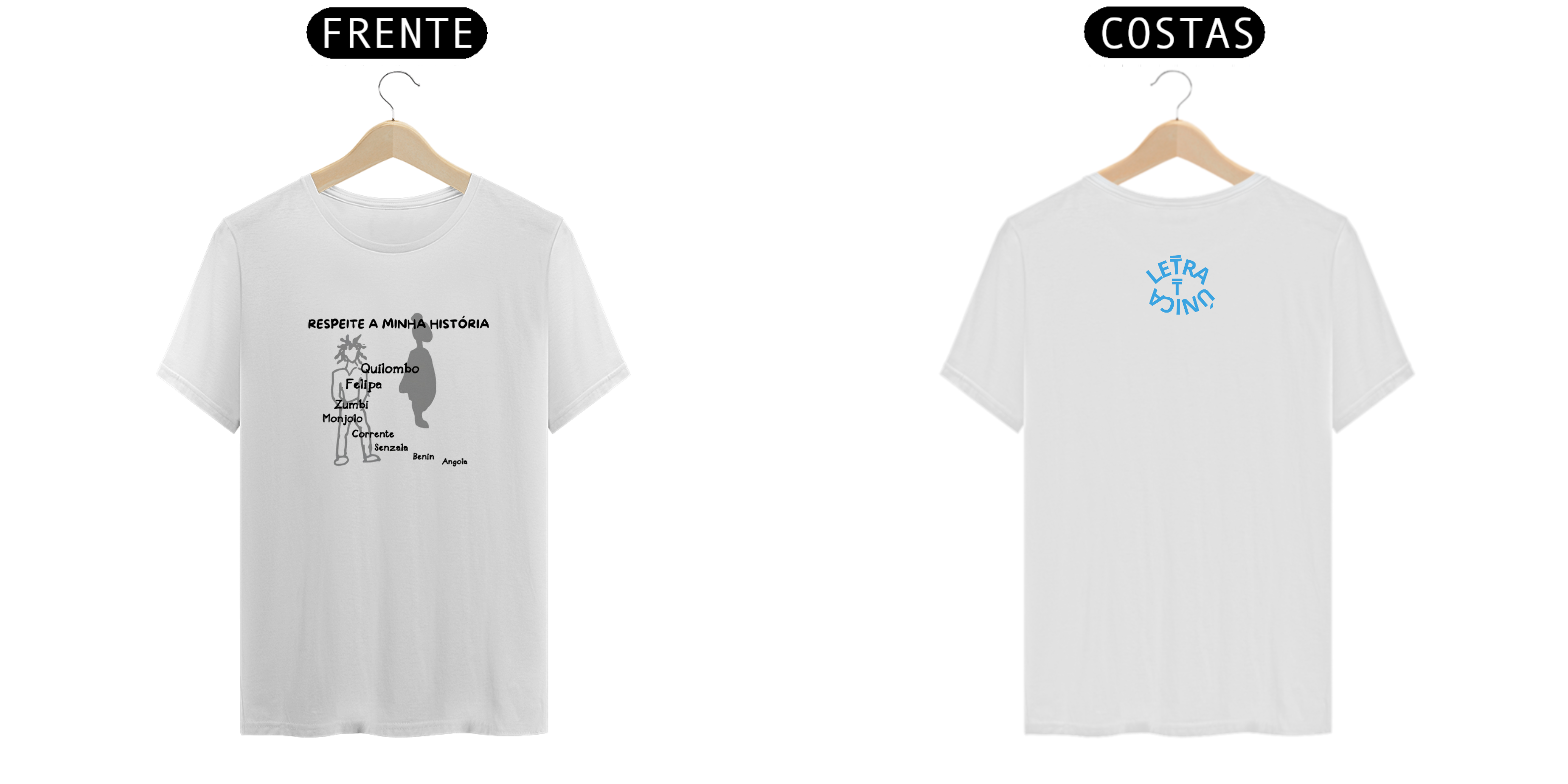 Camiseta Letra Unica Prime Engajamento Respeite a minha história
