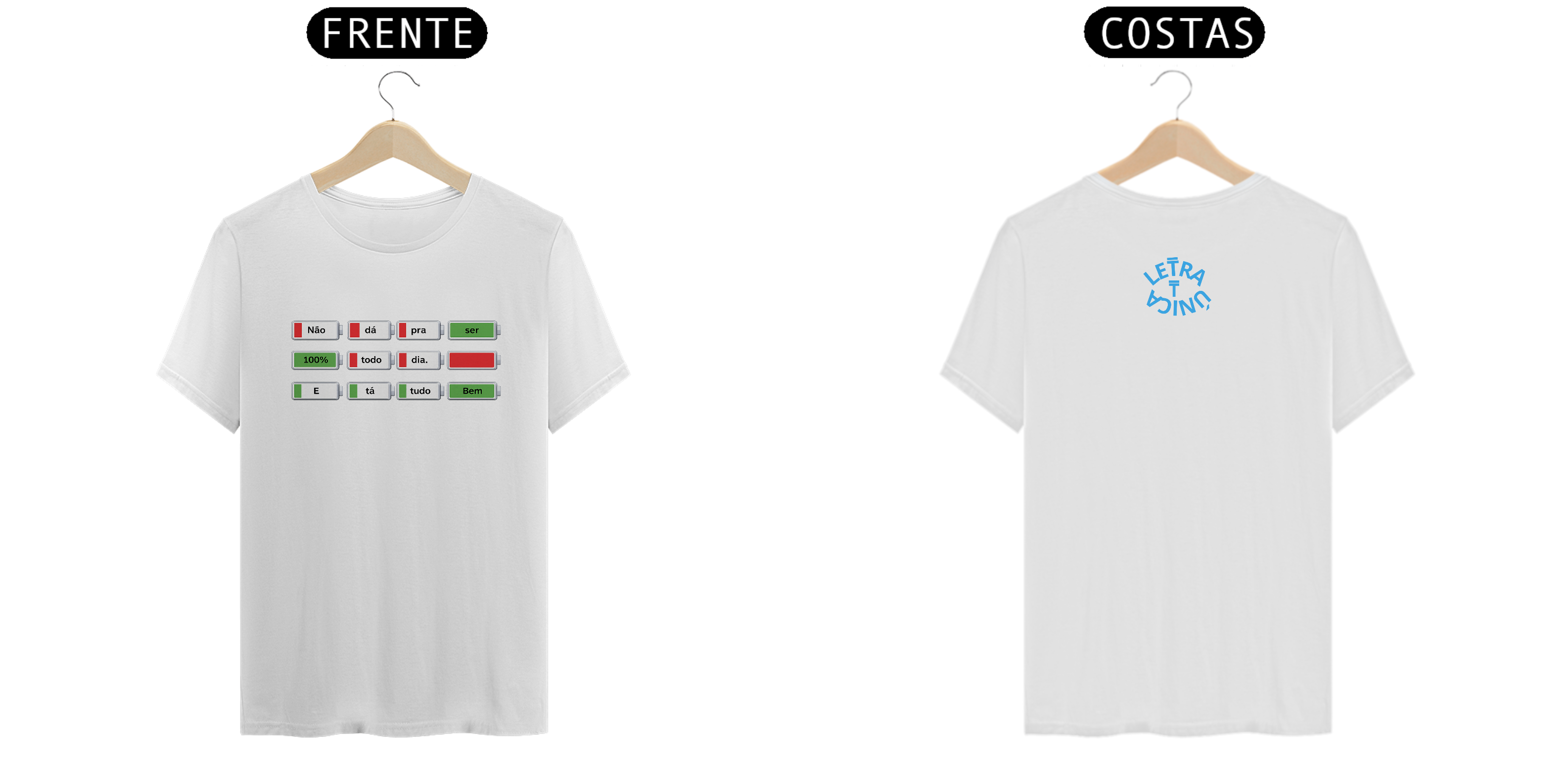 Camiseta Prime Letra Unica Mensagem Bateria 100 