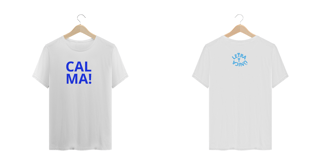 Camiseta  Prime Plus Size Letra Unica Calma