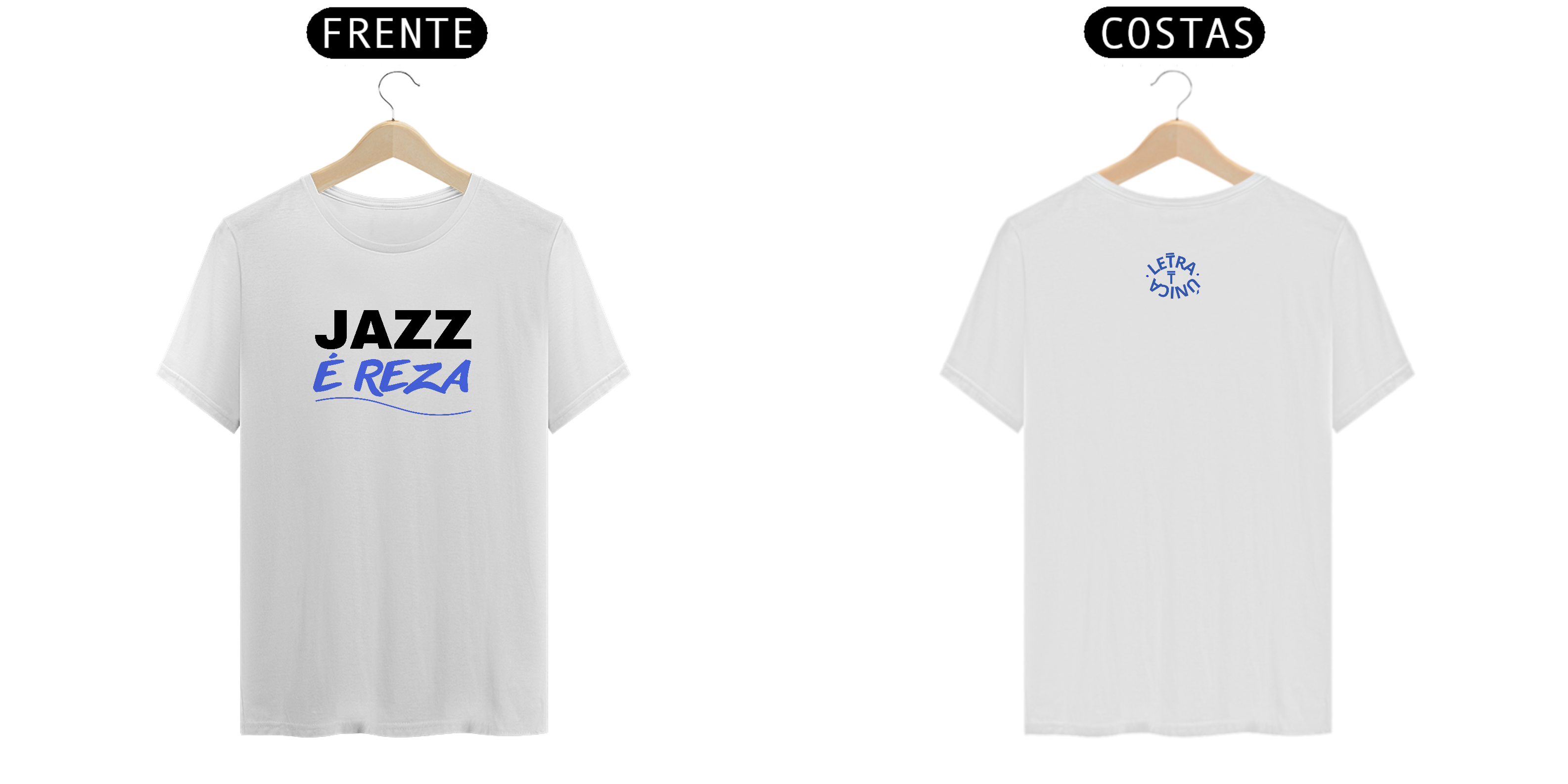 Camiseta Prime Letra Unica Engajamento Jazz é Reza