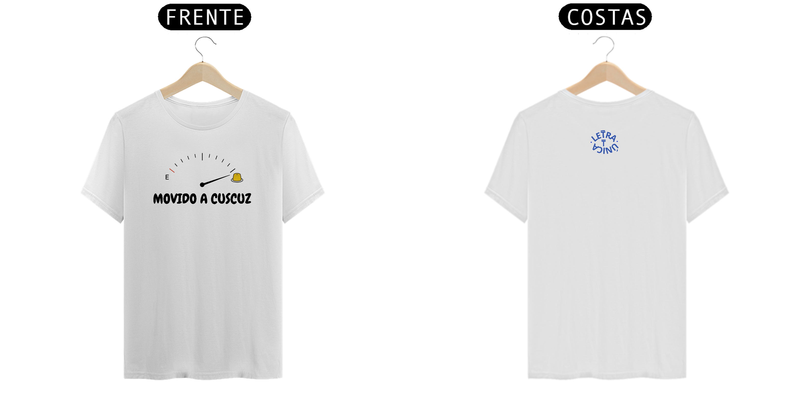 Camiseta Prime Letra Unica Baianidade Movido a Cuscuz