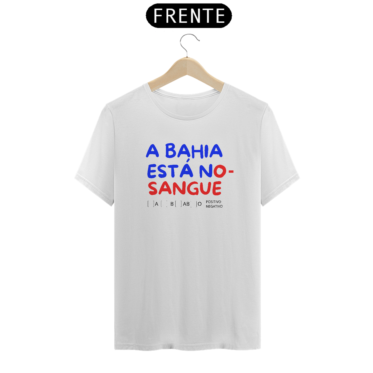 Camiseta Prime Letra Unica Baianidade A Bahia Esta no Sangue