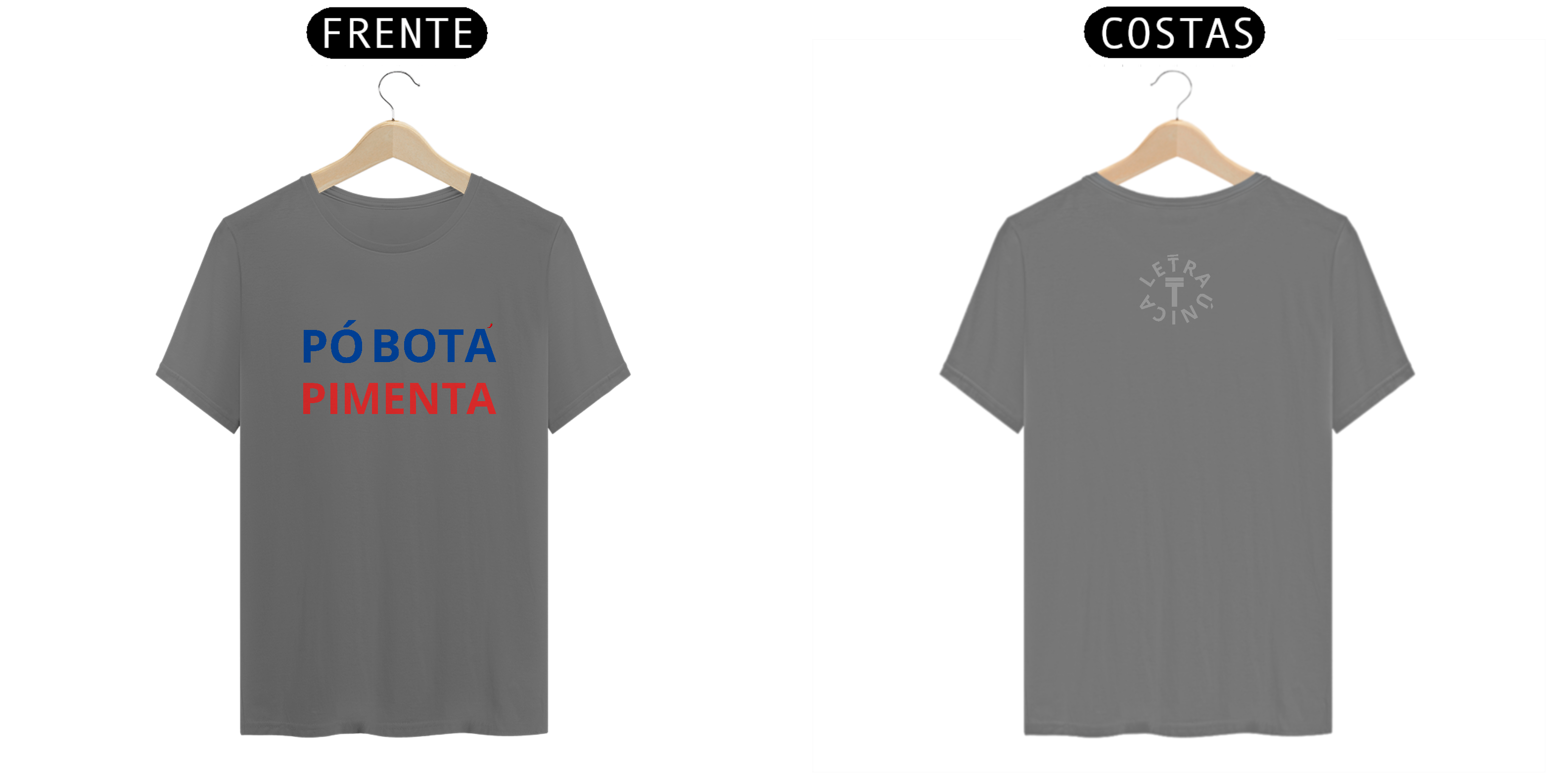 Camiseta Estonada Letra Única Baianidade Pó Botá Pimenta