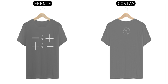 Camiseta Estonada Letra Única Mensagem Menos é Mais 