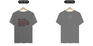 Nome do produto Camiseta Estonada Letra Única Engajamento Não é Não