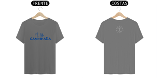 Nome do produto Camiseta Estonada Letra Única Mensagem Fé na Caminhada