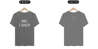 Nome do produto Camiseta Estonada Letra Única Mensagem Viver é Bonzão