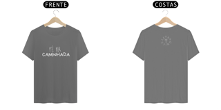 Nome do produto Camiseta Estonada Letra Única Mensagem Fé na Caminhada