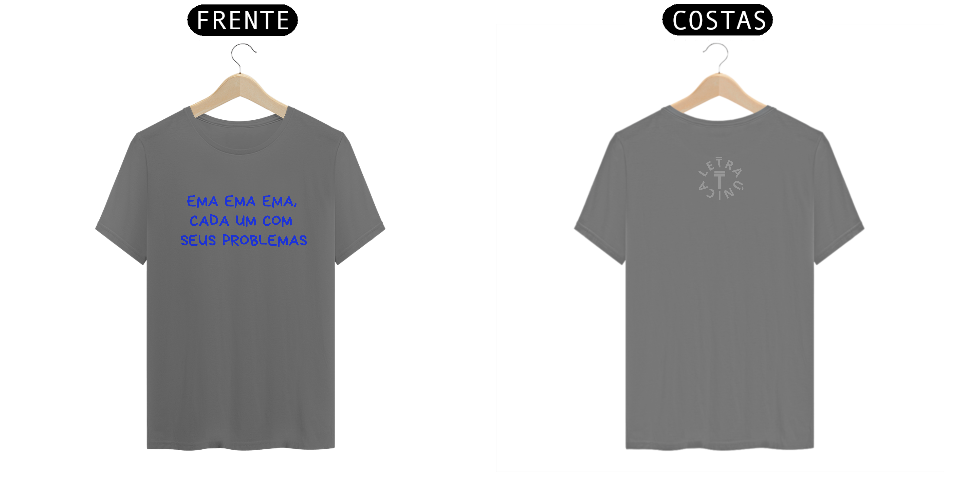 Camiseta Estonada Letra Única Baianidade Ema Ema Ema