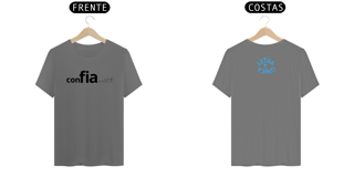 Camiseta Estonada Letra Unica Mensagem Confia