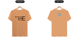 Nome do produto Camiseta Estonada Letra Unica Mensagem Desacelere Respire Relaxe