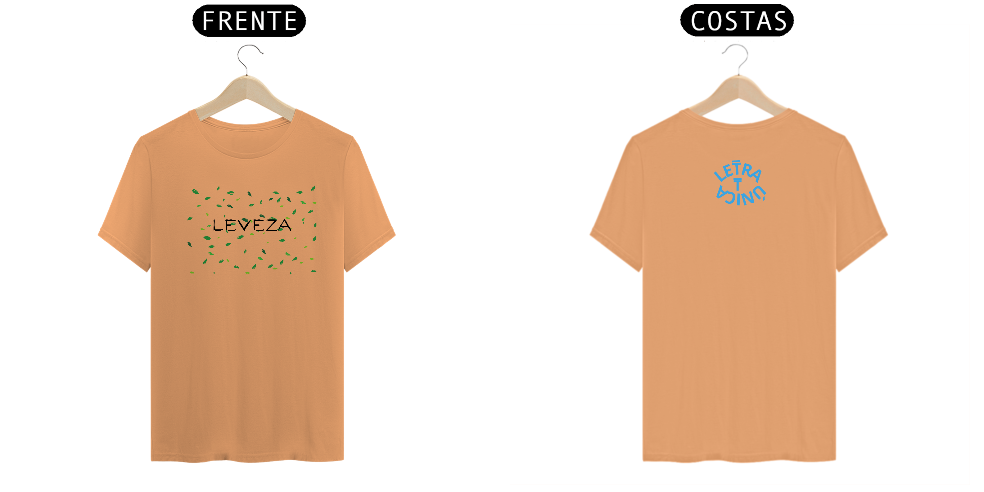Camiseta Estonada mensagem Letra Unica Leveza